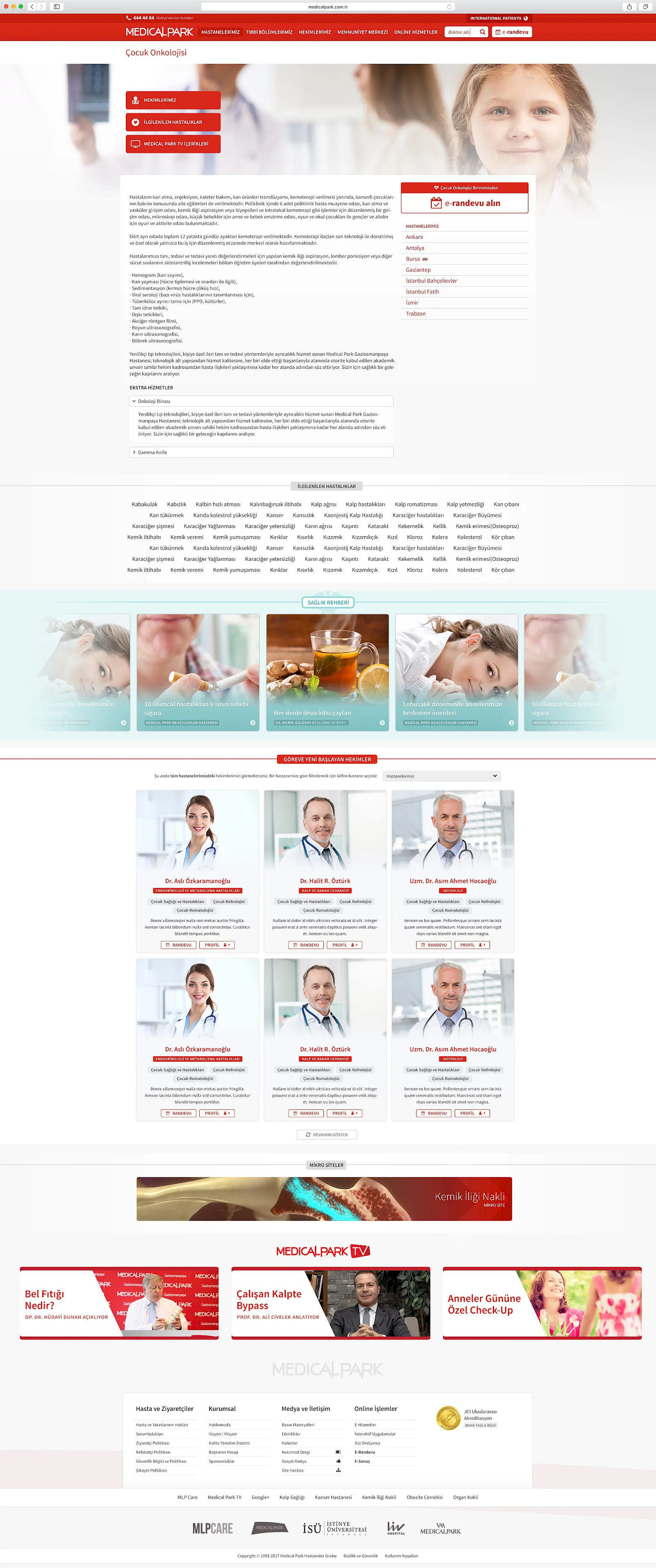 Medical Park &mdash; Department