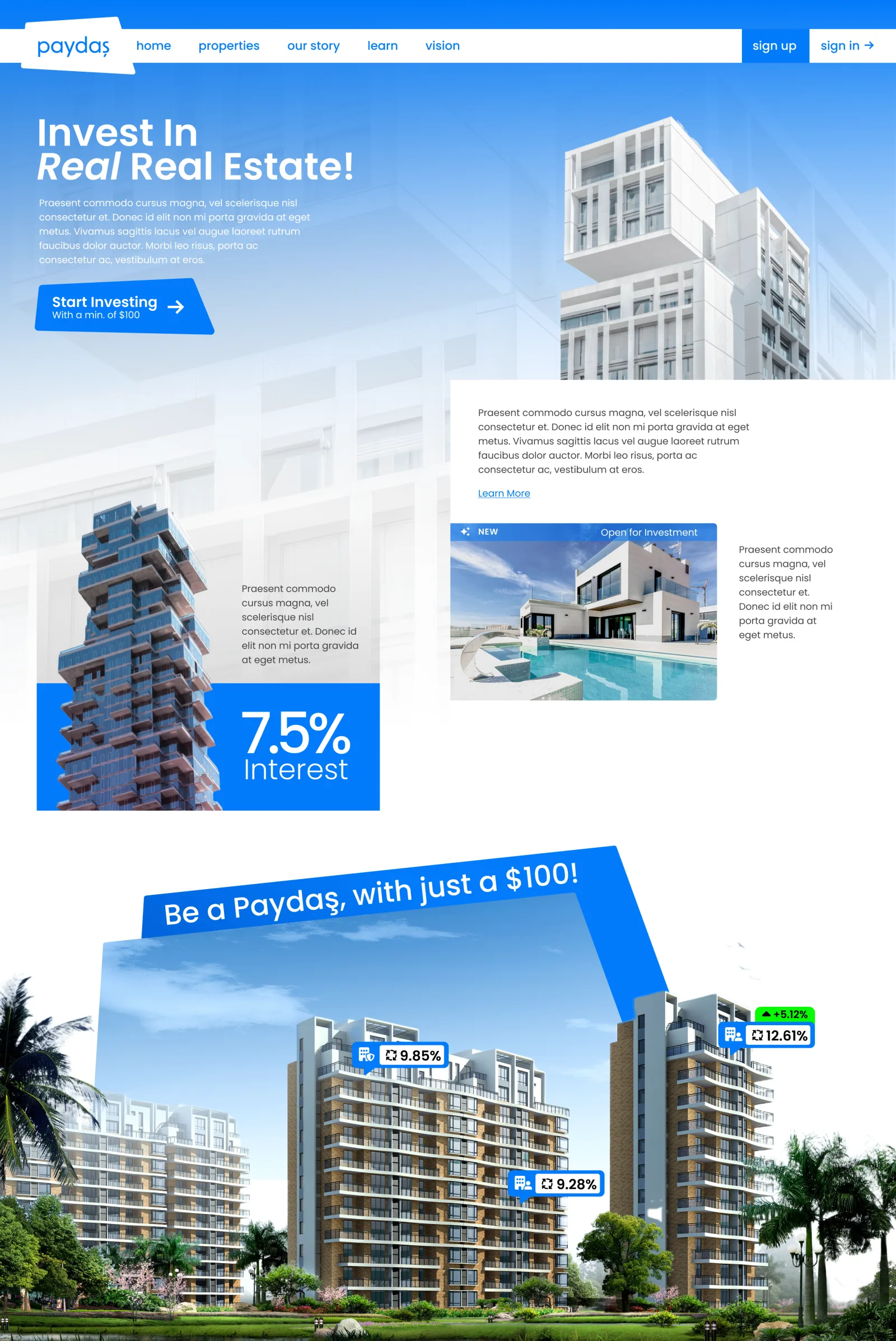 Desktop view - Option A