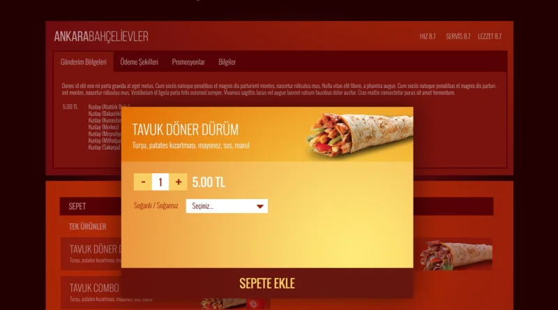 Tailor-Made Food Orders